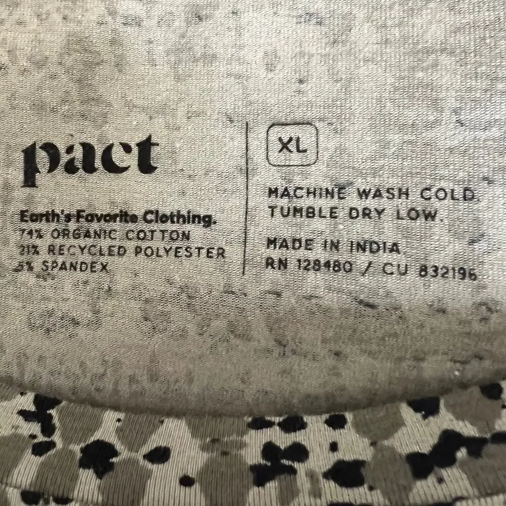 Pact Revive Organic Cotton Dress XL Green Camo Long Sleeve Sustainable - Picture 4 of 4